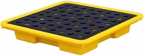Spill Containment Platform Industrial Stackable Oil Drum Spill Pallet with Drain, Industrial Garage StorageLeakproof Detachable Plastic Spill Containment Pallet(130x110x30cm) in Saudi Arabia