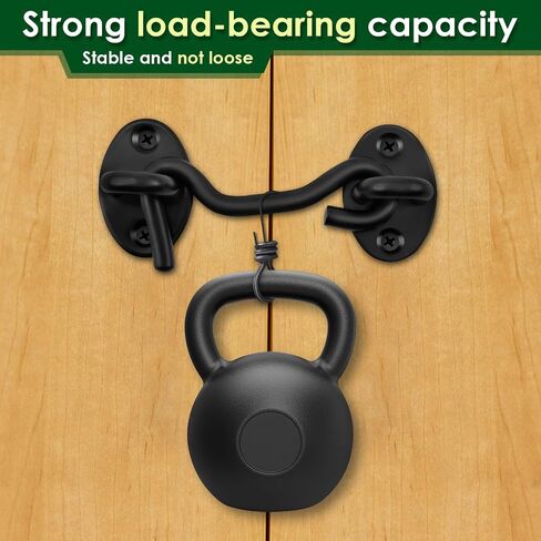 Hook and Eye Latch Thickened Stainless Steel Sliding Barn Door Latch Rustproof Eye Hook Latch Easy Installation Door Hook Lock High Safety Door Latch Lock for Cabinet Doors in Kuwait
