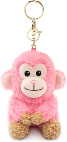 Stelle لطيف الكرة اللينة القطيفة سلسلة مفاتيح لحقائب الظهر kawaii fuzzy الوردي كيس سحر soft keychain هدايا للبنات in Kuwait