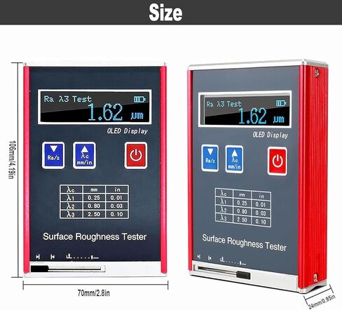Digital Concrete Rebound Tester, High Accuracy Roughness Tester, Portable Profilometer Measuring Ra/Rq 0.05-15μm & Rz/Rt 0.1-50μm for Precision Testing in Saudi Arabia