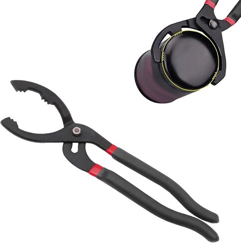 12" Adjustable Oil Filter Pliers, Automotive Oil Filter Removal Tools, Universal Fuel Filter Wrench Plier for Car Truck Oil Change in Kuwait