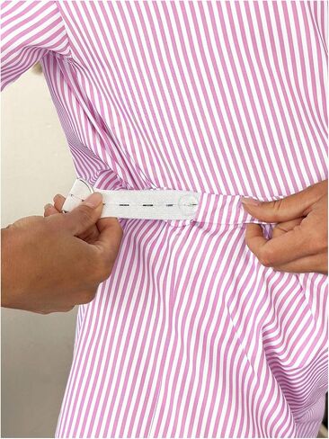 MakeMeChic Women's Maternity Outfits Striped Button Down Shirt and Shorts Pregnancy Set in Saudi Arabia