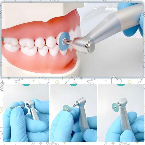 أقراص تلميع الأسنان مجموعة متنوعة ، مستلزمات تلميع الأسنان مع ساق مغزل ، حزمة تلميع الأسنان من 40 (16 مم) in Kuwait