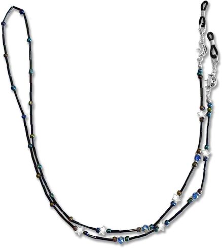 Beaded Eyeglass Chain with Moon Charms in Saudi Arabia