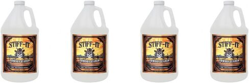 Stiff-it Western Cowboy Starch for Crisp and Clean Denim - Patent Formula with Leather Scent, Easy-Pour Design, and Winkle-Free Jeans in Saudi Arabia