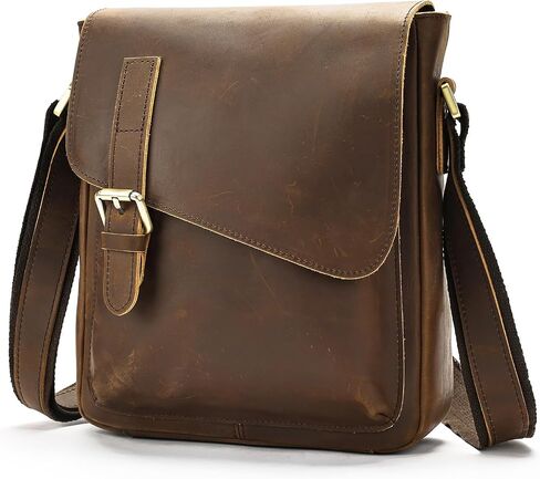 Mens Genuine Leather Messenger Bag Vintage Man Shoulder Crossbody Bags Stachel Purse Working Handbags in Saudi Arabia