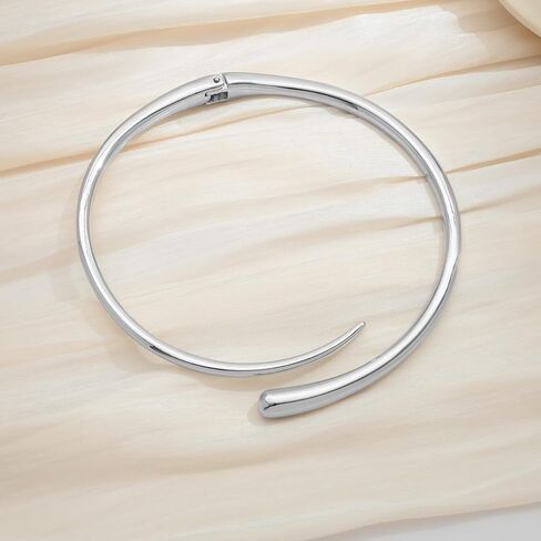 LILIE&WHITE Gold Collar Necklace For Women Choker Necklace Adjustable Open Gold Chunky Necklaces Trendy Hypoallergenic Chunky Choker Collar Statement Necklace Chic Jewelry in Saudi Arabia