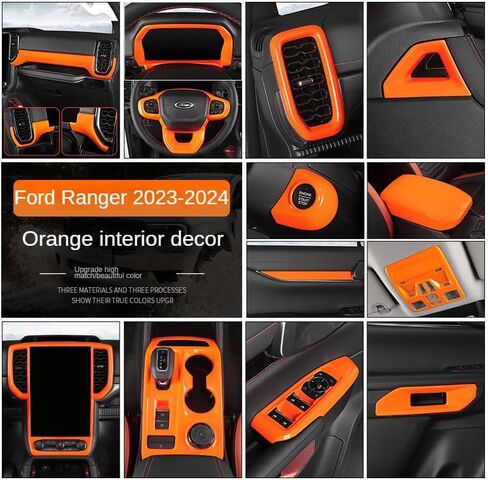 4pcs Front & Rear Window Lift Trim Switch Button Panel Covers, Window Car Glass Lift Switch Decorative Cover, Compatible with Ford Ranger 2023 2024 in Kuwait