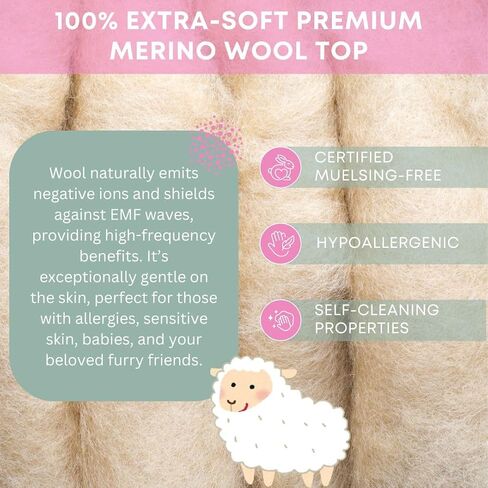 Le Mat Natural Eco Friendly Protective Sheep Wool Soft Meditation Yoga Therapy Exercise Mat in Saudi Arabia