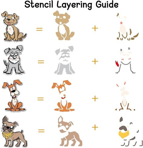 GLOBLELAND Cartoon Dog Silicone Clear Stamps Metal Funny Dog Cutting Die Cuts Geometric Dog Claw Background PET Paint Craft Stencils Template for Card Making and DIY Embossing Scrapbooking in Saudi Arabia