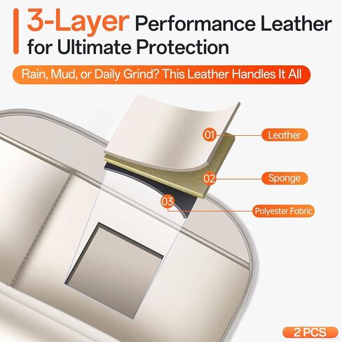 Backseat Car Organizer Leather Kick Mats Seat Back Protector for Kids Drivers with Large Capacity 6 Storage Pockets Waterproof Back of Seat Car Organizers for Tesla Model Y 3 X S Cybertruck in Saudi Arabia