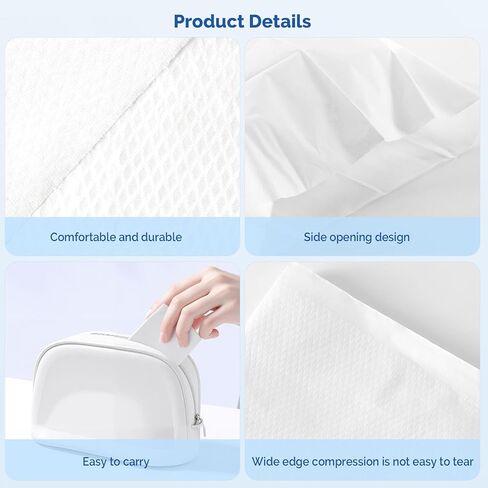 JMU 100pcs سادة القابلة للتصرف 21 "× 30" ، الأنسجة/وسادة طبية بولي تغطي الأكمام ، الأبيض in Kuwait