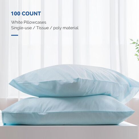 JMU 100pcs سادة القابلة للتصرف 21 "× 30" ، الأنسجة/وسادة طبية بولي تغطي الأكمام ، الأبيض in Kuwait