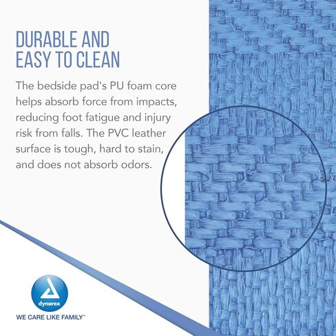 Dynarex FLATMat Fall Mats for Elderly Patients - Beveled Edge for Wheelchair Accessibility - Non-Slip Senior Fall Prevention Pad for Protection (24" x 70" x 0.75", Burgundy) in Kuwait