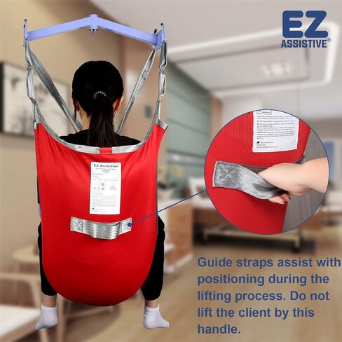 Patient Lift Divided Leg Sling with Lower Back, Lift Sling for Transfer and Positioning and Lifting, 500lb Weight Capacity (Large) in Kuwait