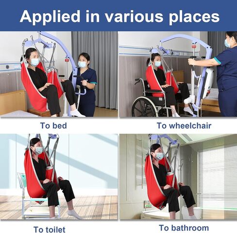 Patient Lift Divided Leg Sling with Lower Back, Lift Sling for Transfer and Positioning and Lifting, 500lb Weight Capacity (Large) in Kuwait