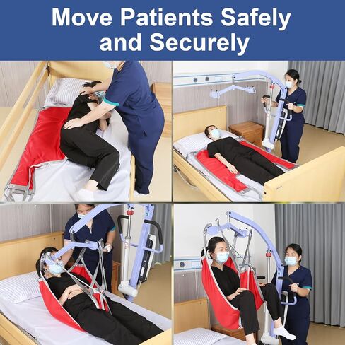 Patient Lift Divided Leg Sling with Lower Back, Lift Sling for Transfer and Positioning and Lifting, 500lb Weight Capacity (Large) in Kuwait