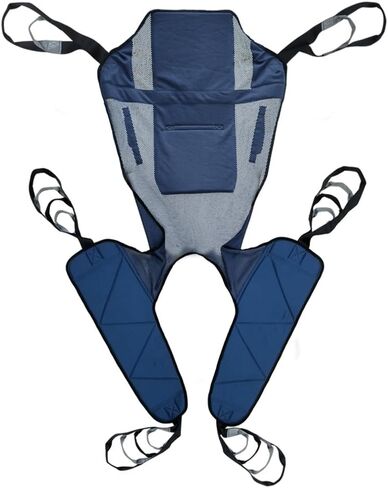 حجم حبال شبكية شبكية شبكية رفع المريض ، رافعات كاملة من الجسم مع دعم الرأس والظهر ، فتحات الساق المقسمة المبطنة مع فتحة كومود ، 5 مقابض ، 6 أحزمة ، نقل حبال للمسنين in Kuwait