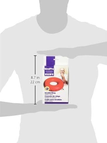 Medpro مطاط قابلة للنفخ وسادة حلقة غير صالحة ، 16 بوصة ، مركز الحلقة المفتوحة يساعد على توزيع الوزن بالتساوي ، والجلوس بشكل مريح لفترات طويلة من الزمن in Kuwait