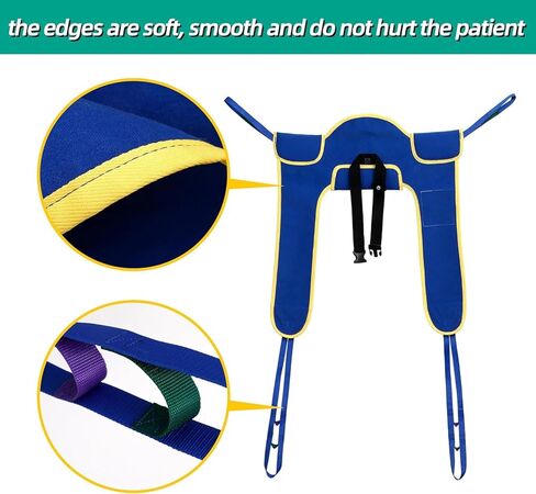 Padded Lift Sling for Toileting with Color-Coded Lifting Straps, Transfer Sling for Elderly Individuals, Post-Surgery Patients and People with Disabilities, Toilet Assist Devices (Small) in Saudi Arabia