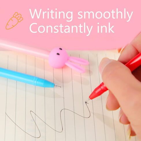 50 Pcs Cute Cartoon Pens for Kids, Random Novelty Kawaii Gel Black Ink Pens Bulk, Back to School Assorted Cool Writing Pen for Student Gift, School Office Home Supplies Present in Saudi Arabia