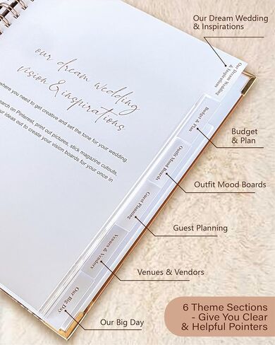 Wedding Planner for Bride,Wedding Planning Book and Organizer,Wedding Binder Book with Pockets,Perfect Engagement Gifts for Newly Enaged Couples (Floral) in Saudi Arabia