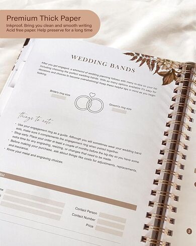 Wedding Planner for Bride,Wedding Planning Book and Organizer,Wedding Binder Book with Pockets,Perfect Engagement Gifts for Newly Enaged Couples (Floral) in Saudi Arabia
