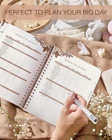 Wedding Planner for Bride,Wedding Planning Book and Organizer,Wedding Binder Book with Pockets,Perfect Engagement Gifts for Newly Enaged Couples (Floral) in Saudi Arabia