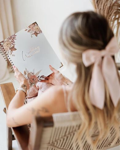 Wedding Planner for Bride,Wedding Planning Book and Organizer,Wedding Binder Book with Pockets,Perfect Engagement Gifts for Newly Enaged Couples (Floral) in Saudi Arabia