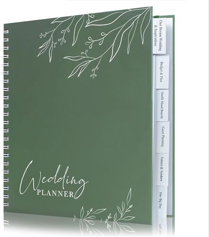 Wedding Planner for Bride,Wedding Planning Book and Organizer,Wedding Binder Book with Pockets,Perfect Engagement Gifts for Newly Enaged Couples (Floral) in Saudi Arabia