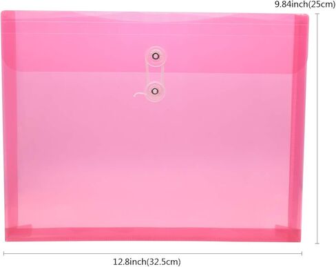 12pcs مغلفات بلاستيكية مع إغلاق السلسلة مجلدات تحميل جانبية صافية 1-1/4 بوصات التوسع A4 حجم/حرف حجم الحرف in Kuwait
