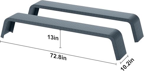 Tandem Axle Trailer Fenders 72-7/8"x10-1/4"x13",Heavy Duty Steel 14 Gauge Double Axle Trailer Fenders Fit 13"-15" Tires,2 Pack (Black Detachable) in Kuwait