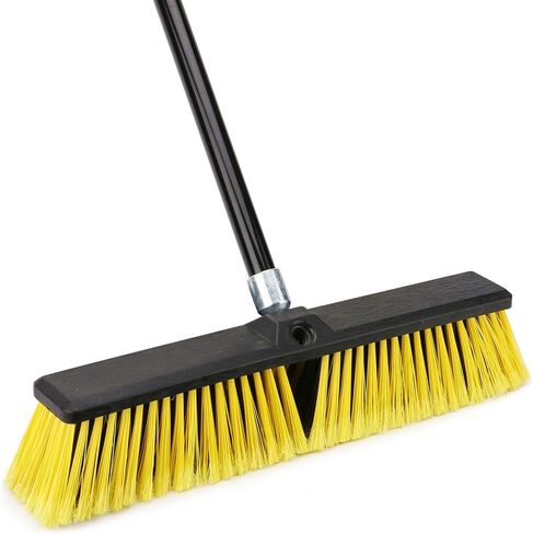 KeFanta 18 Inches Push Broom Outdoor- Heavy Duty Broom with 63" Long Handle for Deck Driveway Garage Yard Patio Warehouse Concrete Floor Cleaning in Saudi Arabia