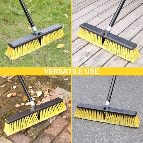 KeFanta 18 Inches Push Broom Outdoor- Heavy Duty Broom with 63" Long Handle for Deck Driveway Garage Yard Patio Warehouse Concrete Floor Cleaning in Saudi Arabia
