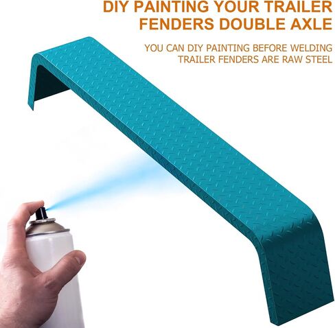 Tandem Axle Trailer Fenders 72-7/8"x10-1/4"x13",Heavy Duty Steel 14 Gauge Double Axle Trailer Fenders Fit 13"-15" Tires,2 Pack (Black Detachable) in Kuwait