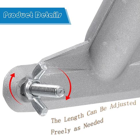 Broom Handle Bracket,5mm Thickness Deck Brush Accessories,Aluminum One-Piece Casting Metal Brackets,Broom Bracket for American Style Threadedd Threaded Tip Replacement (2) in Kuwait