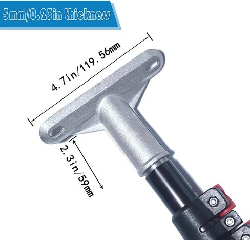 Broom Handle Bracket,5mm Thickness Deck Brush Accessories,Aluminum One-Piece Casting Metal Brackets,Broom Bracket for American Style Threadedd Threaded Tip Replacement (2) in Kuwait