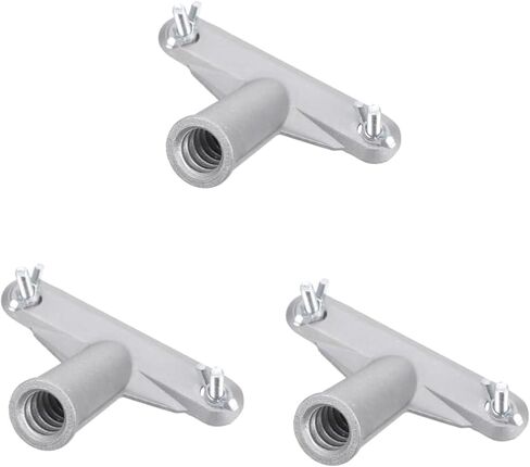 Broom Handle Bracket,5mm Thickness Deck Brush Accessories,Aluminum One-Piece Casting Metal Brackets,Broom Bracket for American Style Threadedd Threaded Tip Replacement (2) in Kuwait