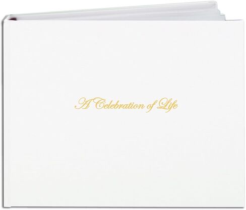 BookFactory Funeral Guest Book '' A Celepration of Life ''/Bolded Leather Memorial Book/Memorial Guest Books (48 Pages-8 7/8 'x 7' ') Burgundy ، Section Selen Hardbound (log-048-97cs-xm (funeral-reg) -fx) in Kuwait