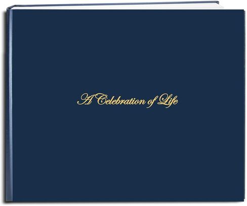 BookFactory Funeral Guest Book '' A Celepration of Life ''/Bolded Leather Memorial Book/Memorial Guest Books (48 Pages-8 7/8 'x 7' ') Burgundy ، Section Selen Hardbound (log-048-97cs-xm (funeral-reg) -fx) in Kuwait