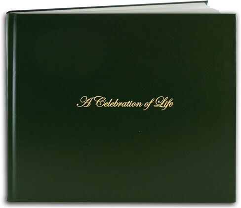 BookFactory Funeral Guest Book '' A Celepration of Life ''/Bolded Leather Memorial Book/Memorial Guest Books (48 Pages-8 7/8 'x 7' ') Burgundy ، Section Selen Hardbound (log-048-97cs-xm (funeral-reg) -fx) in Kuwait