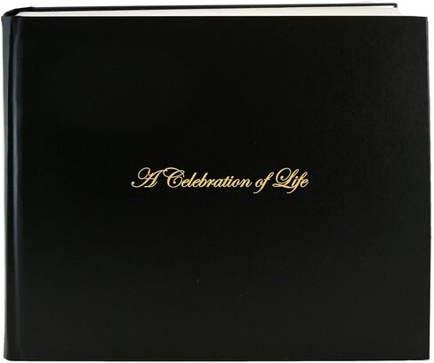 BookFactory Funeral Guest Book '' A Celepration of Life ''/Bolded Leather Memorial Book/Memorial Guest Books (48 Pages-8 7/8 'x 7' ') Burgundy ، Section Selen Hardbound (log-048-97cs-xm (funeral-reg) -fx) in Kuwait