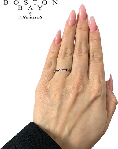 Boston Bay Diamonds 10K Gold Gold Wedding Gemstone Anniversary Band Ring - اختيار الحجر المولد ، وحجم الخاتم ، والذهب الأصفر أو الأبيض in Kuwait