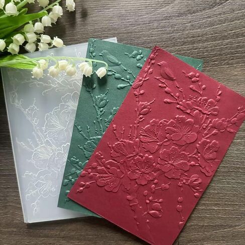 مجلدات نقش الفراشات ثلاثية الأبعاد لصنع البطاقات ، 3 د أوراق الزهرة قالب مجلد نقش الملمس للورق DIY صياغة سكرابوكينغ بوليمر تزيين الطين in Kuwait