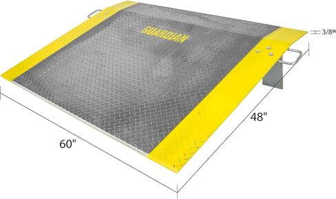 Guardian Aluminum Dock Plate with Carrying Handles for Pallet Jacks, Hand Carts, Material Handling, Diamond Tread Traction 48" x 60" 2,900 lb. Capacity in Kuwait