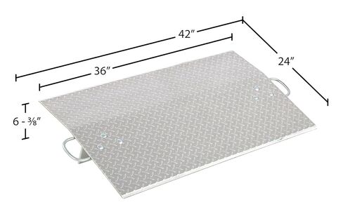 Vestil E-3624 الألومنيوم قفص Dock لوحة قابلة للاستخدام 36 بوصة. × 24 بوصة. 3/8 في. سمك الصفيحة 3600 رطل. سعة in Kuwait
