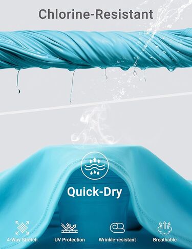 FitsT4 Sports Women's High Waisted 15" Swim Skirts Skort with Shorts 4 Pockets Bathing Suit Swimwear Swimsuit Bottoms in Kuwait