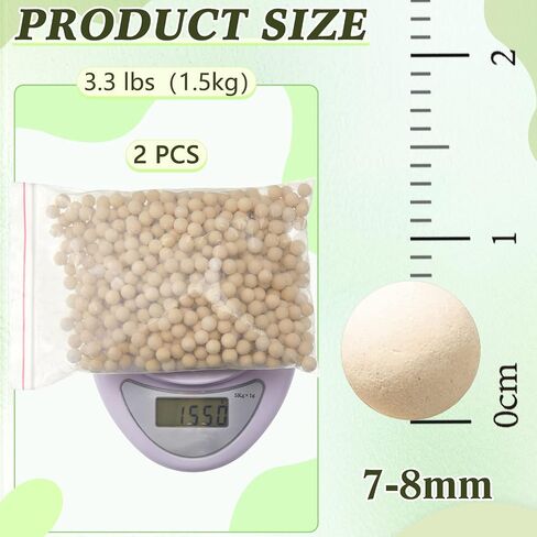3.3 lbs 7-8mm Refill Condensate Neutralizer, Pickling Waste Liquid Neutralizer, Acidic Water Increases Alkalinity, Condensing Water Heater Neutralizer Filler, Condensate Neutralizes Balls (1 Bag) in Saudi Arabia