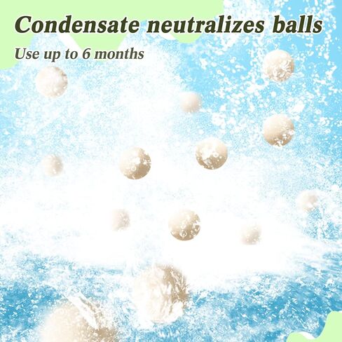 3.3 lbs 7-8mm Refill Condensate Neutralizer, Pickling Waste Liquid Neutralizer, Acidic Water Increases Alkalinity, Condensing Water Heater Neutralizer Filler, Condensate Neutralizes Balls (1 Bag) in Saudi Arabia