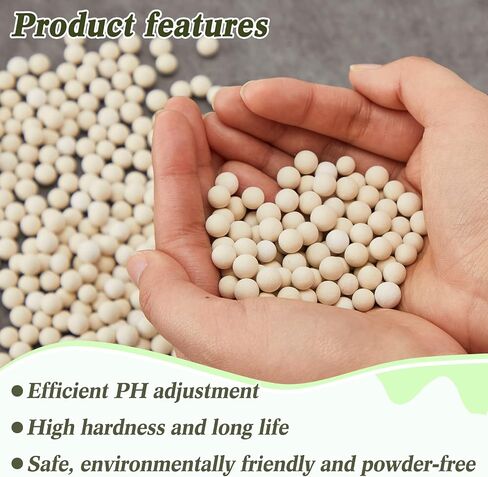 3.3 lbs 7-8mm Refill Condensate Neutralizer, Pickling Waste Liquid Neutralizer, Acidic Water Increases Alkalinity, Condensing Water Heater Neutralizer Filler, Condensate Neutralizes Balls (1 Bag) in Saudi Arabia